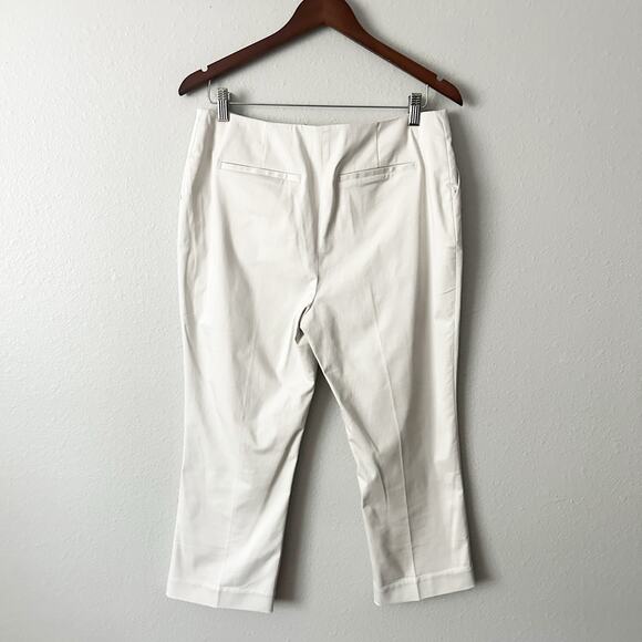 NBD Revolve Bone Color Front Pleat Capri Pants Women’s Size Medium - Picture 6 of 12